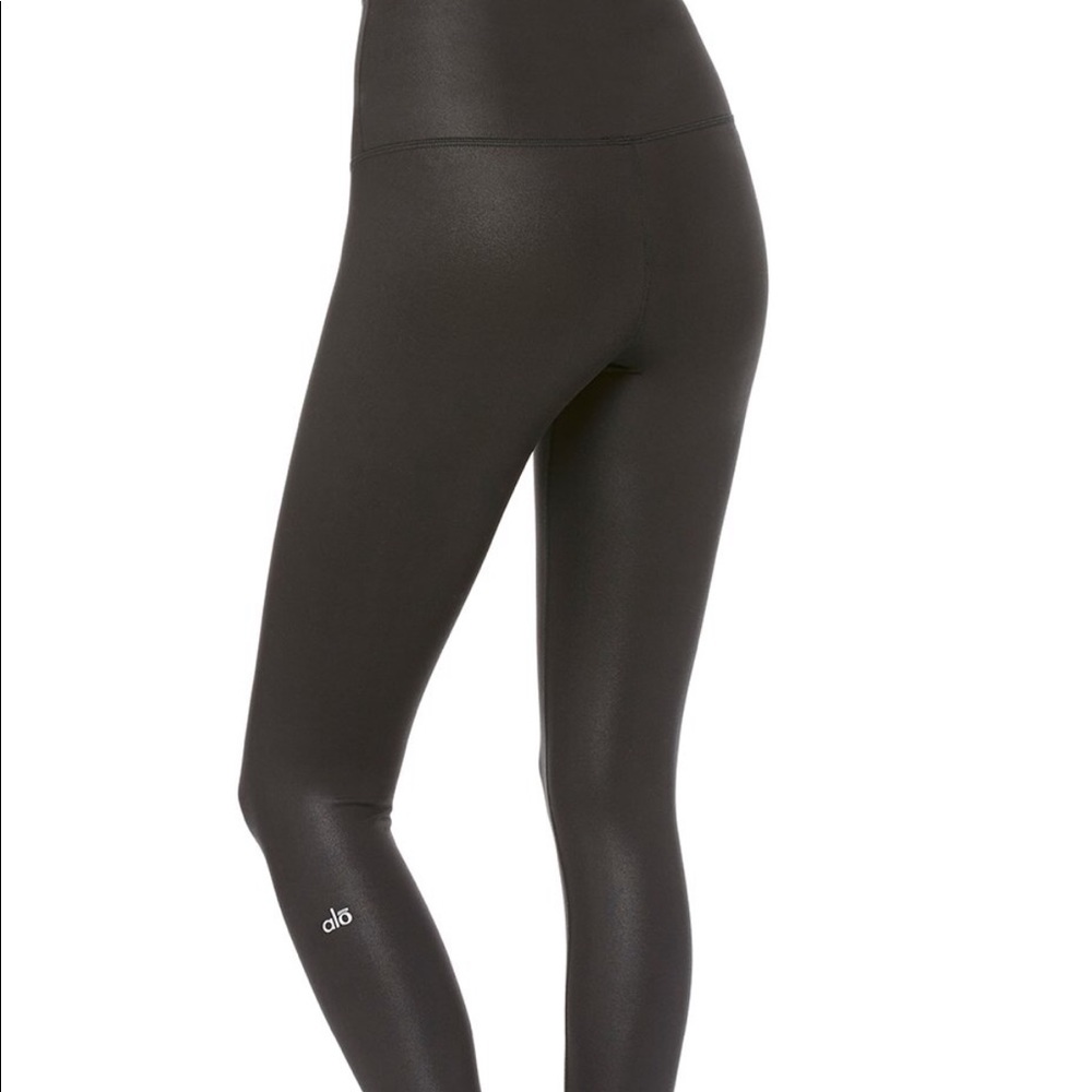 Alo HIGH-WAIST AIRBRUSH LEGGING Black Glossy